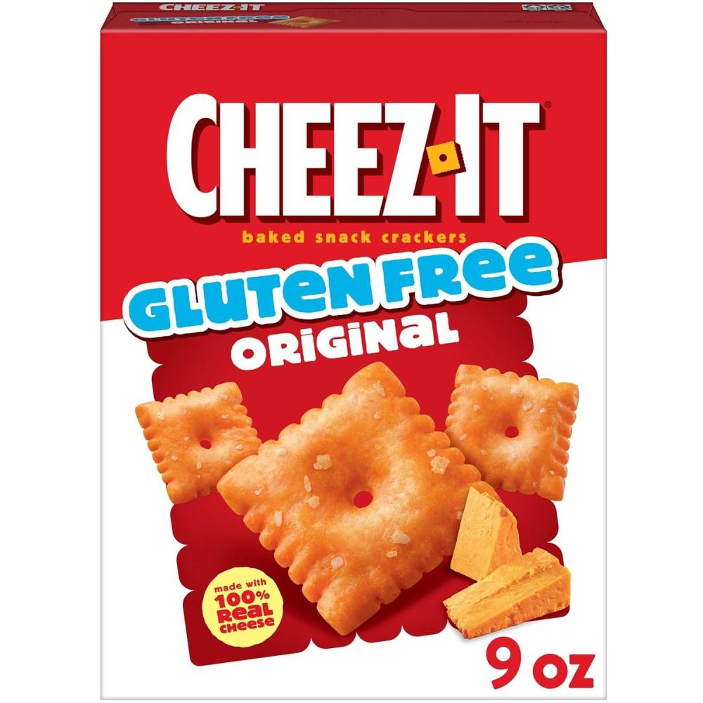 image:imageCheezIt Baked Snack Crackers Gluten Free Lunch Snacks Original 9oz Box 1 Box