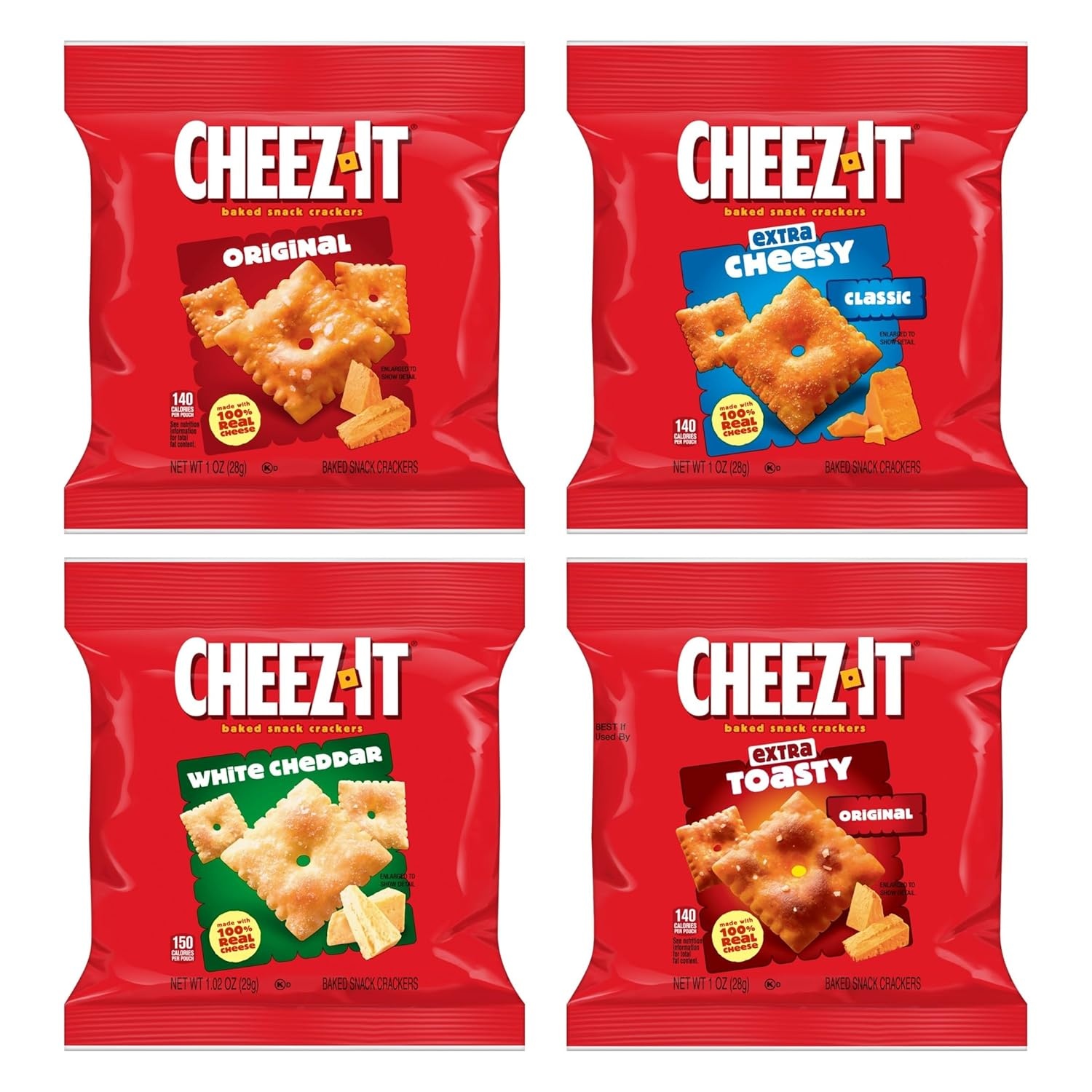image:imageCheezIt Baked Snack Crackers Lunch Snacks Variety Pack 40 Pouches