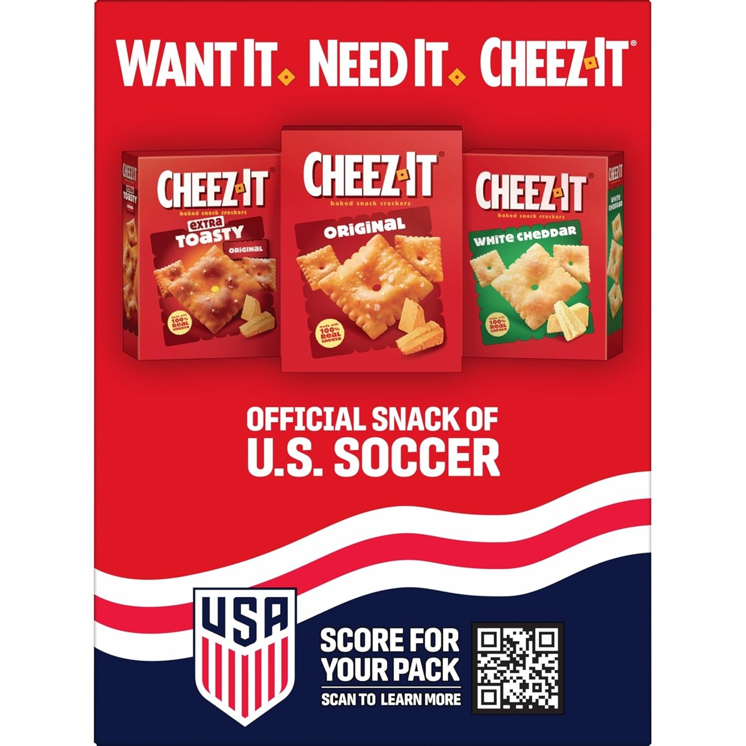 image:imageCheezIt Baked Snack Crackers US Soccer Sponsor Chili Cheese Dog 124oz Box 1 Box