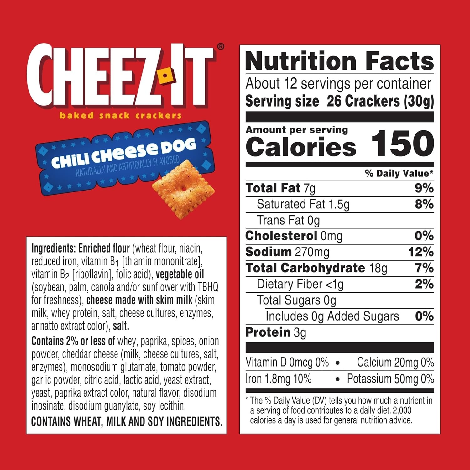image:imageCheezIt Baked Snack Crackers US Soccer Sponsor Chili Cheese Dog 124oz Box 1 Box
