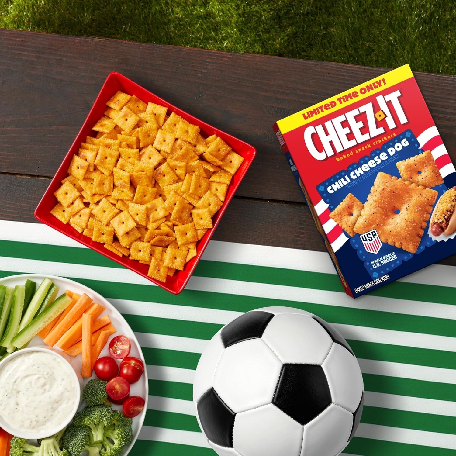 image:imageCheezIt Baked Snack Crackers US Soccer Sponsor Chili Cheese Dog 124oz Box 1 Box